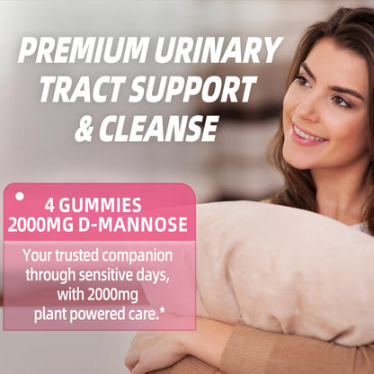 Joywiit D-Mannose Gummies 2000mg with Cranberry & Hibiscus | Urinary Health