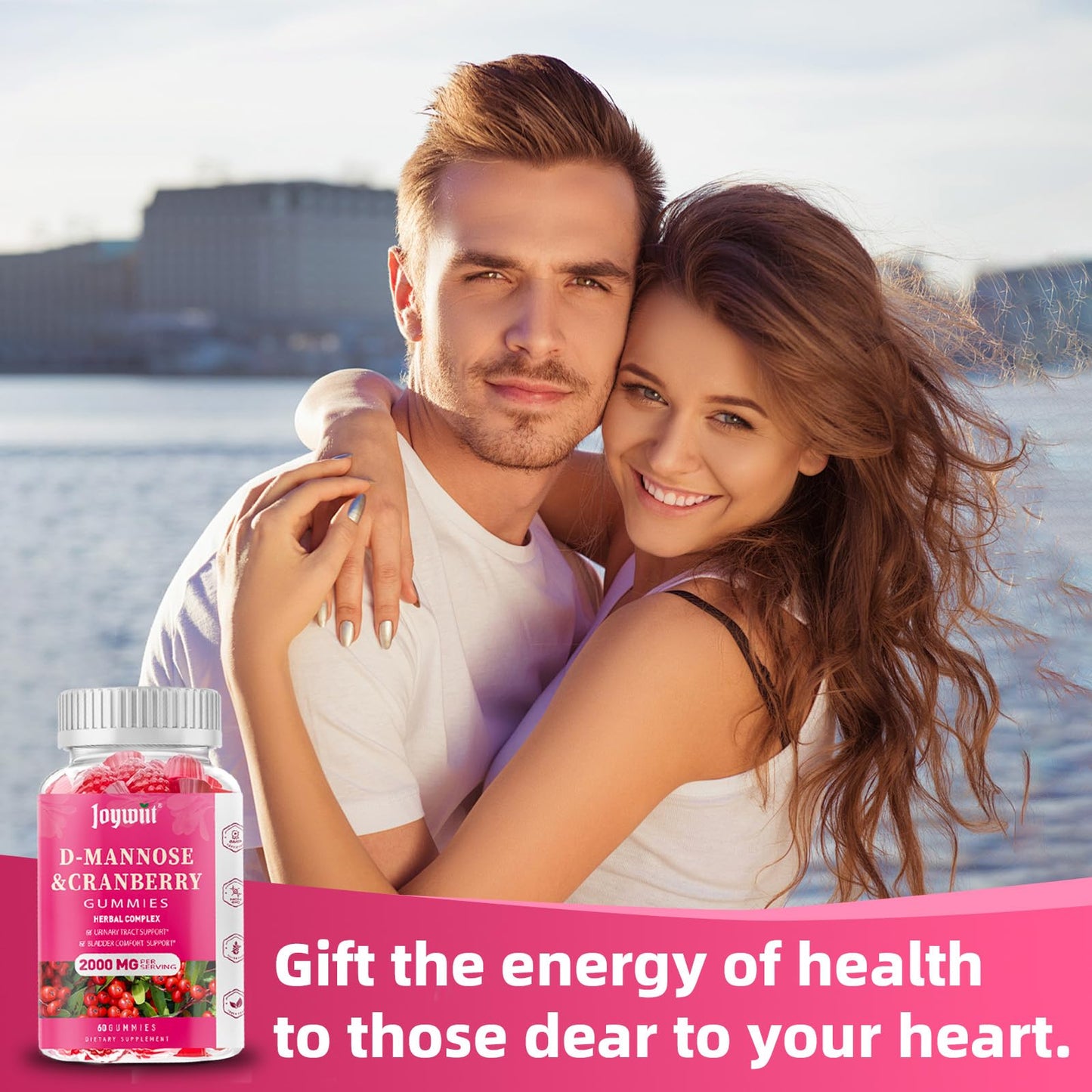Joywiit D-Mannose Gummies 2000mg with Cranberry & Hibiscus | Urinary Health