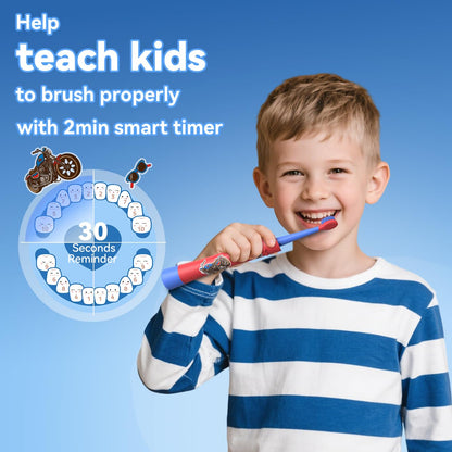 JTF Kids Electric Toothbrush – Sonic Toothbrush for Kids, 5 Modes, 2-Min Timer, IPX7 Waterproof