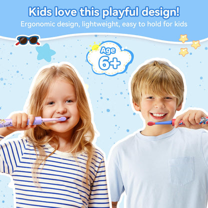 JTF Kids Electric Toothbrush – Sonic Toothbrush for Kids, 5 Modes, 2-Min Timer, IPX7 Waterproof