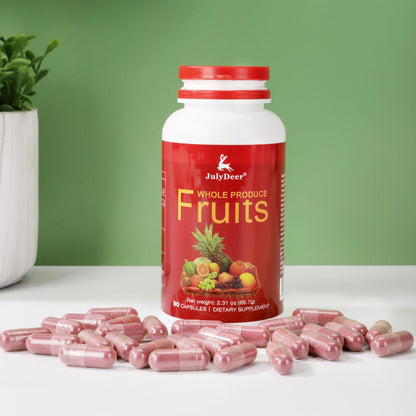JulyDeer Fruit Supplement – 90 Vegetarian Capsules | 16-Fruit Blend