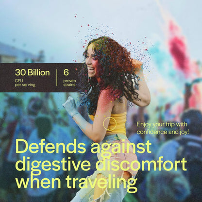 June Science Travel + Defense | Fast Melt Probiotic for Immune Health While Traveling - Tropical Flavor, 30 Sachets