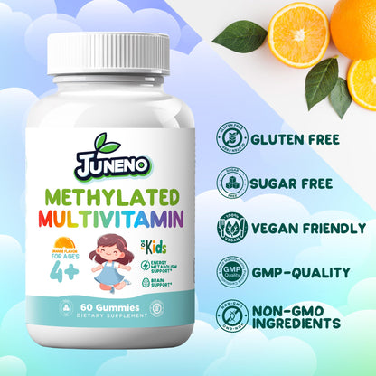Juneno Methylated Multivitamin Gummies for Kids | MTHFR Support