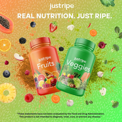 Just Ripe Nutrition Fruits & Veggies Supplement – 180 Whole Food Capsules