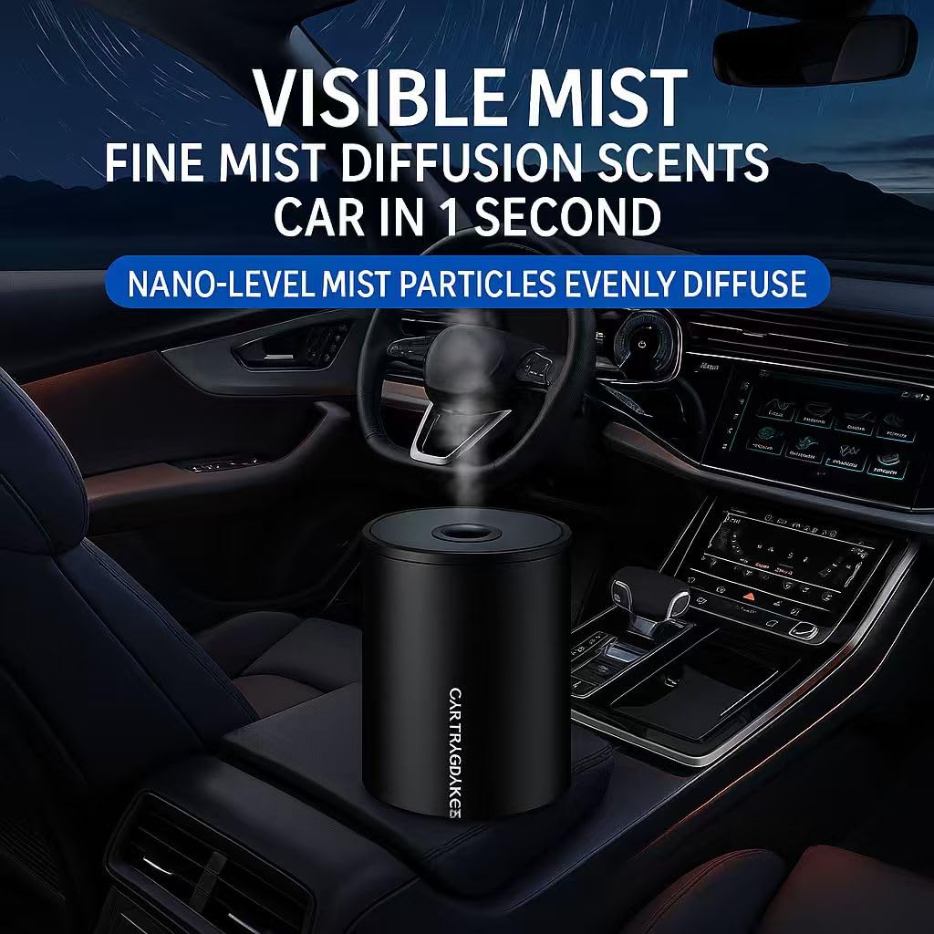 JustBloom Essential Waterless Car Diffuser — Wireless, Quiet, Long Battery