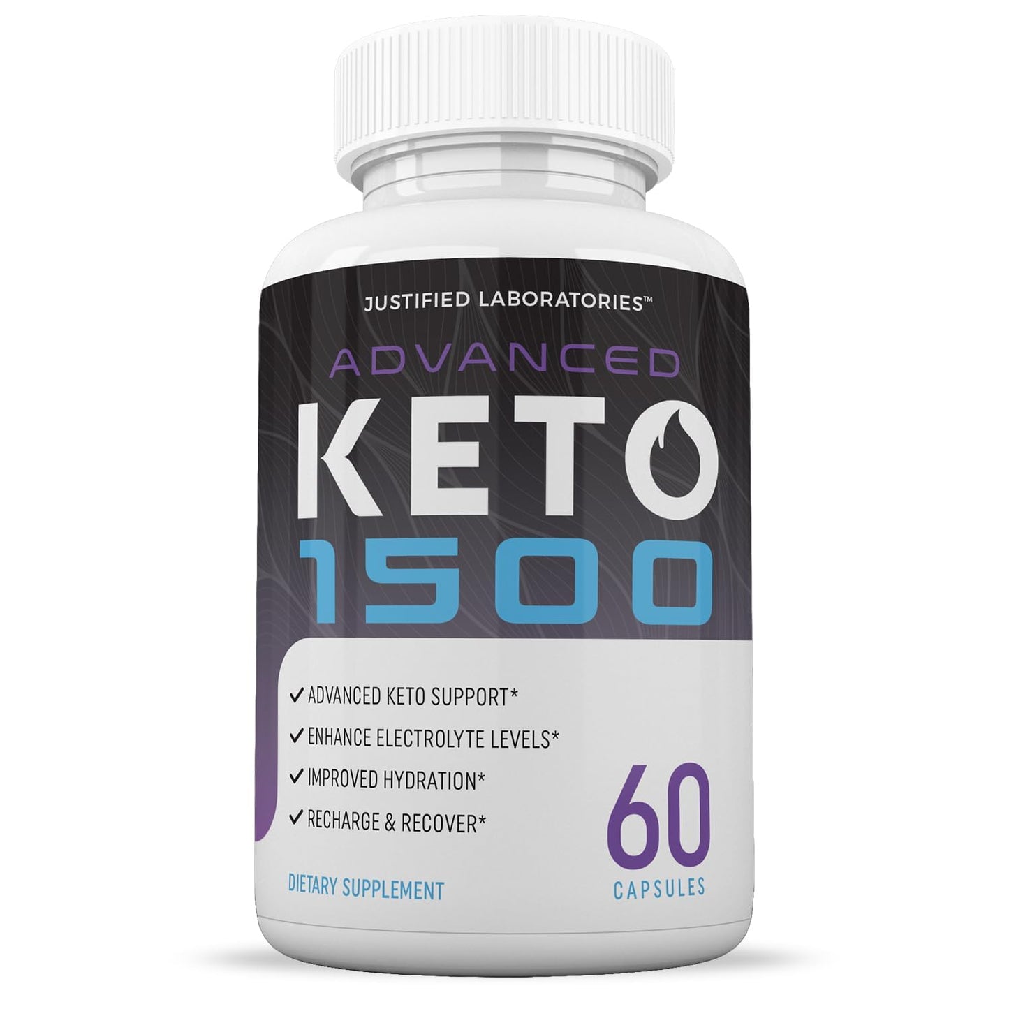 Justified Laboratories Advanced Keto 1500 – 2 Pack, 120 Veggie Capsules (1275mg)