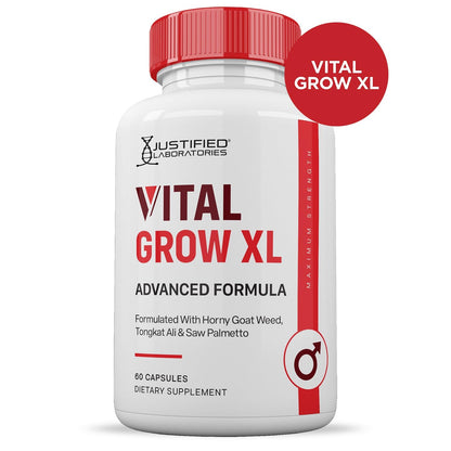 Justified Laboratories Vital Grow XL Pills 1484MG – Men's Health – 60 Capsules