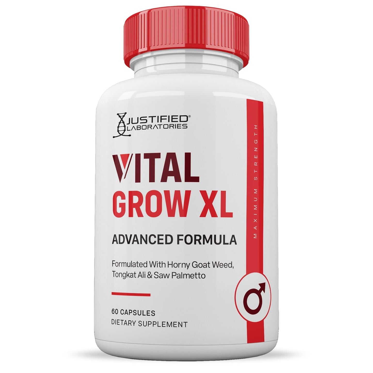 Justified Laboratories Vital Grow XL Pills 1484MG – Men's Health – 60 Capsules