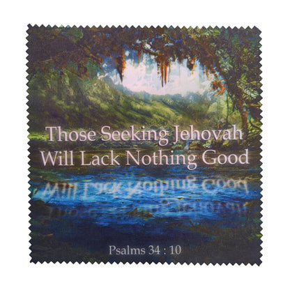 JW Community Microfiber Glasses Cloths Pack – Inspirational Double-Sided (Set of 4)