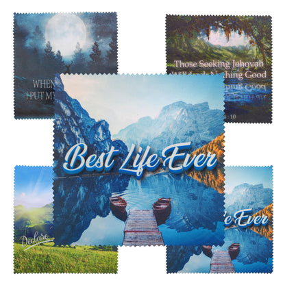 JW Community Microfiber Glasses Cloths Pack – Inspirational Double-Sided (Set of 4)