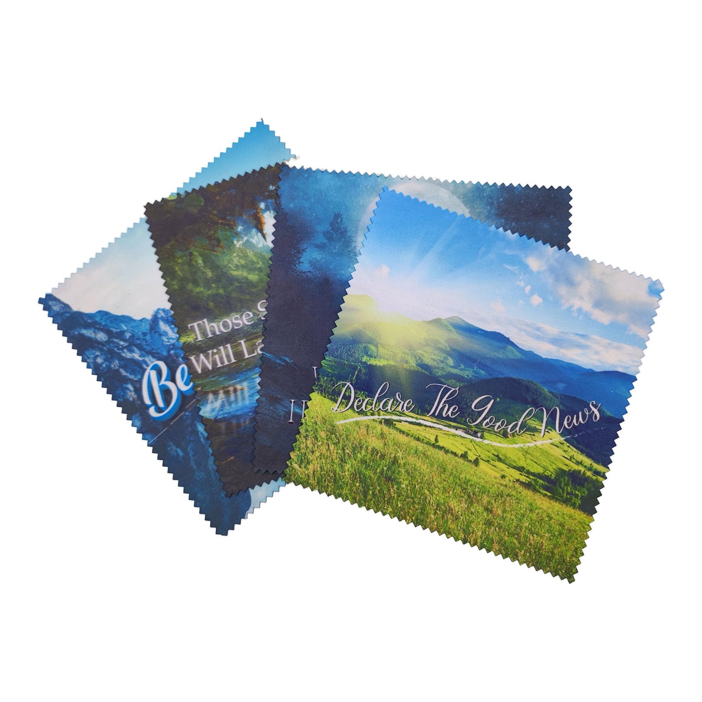 JW Community Microfiber Glasses Cloths Pack – Inspirational Double-Sided (Set of 4)