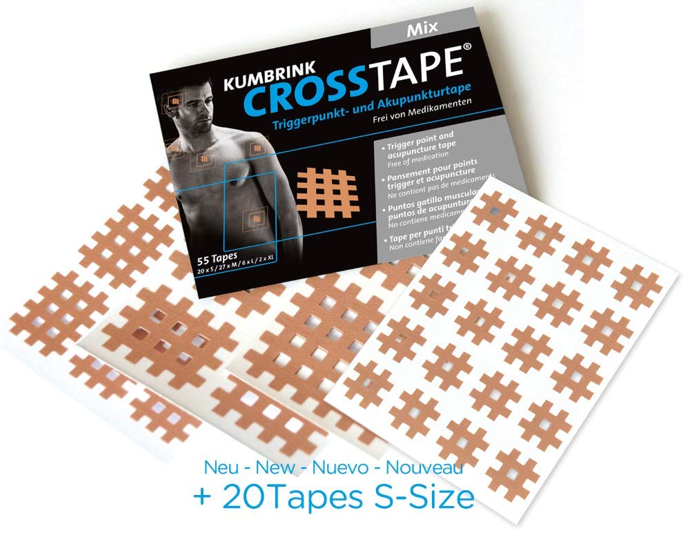 K-Tape Cross-Tape Mixed Sizes – 5 Sheets, 35 Cross-Tapes for Trigger Points