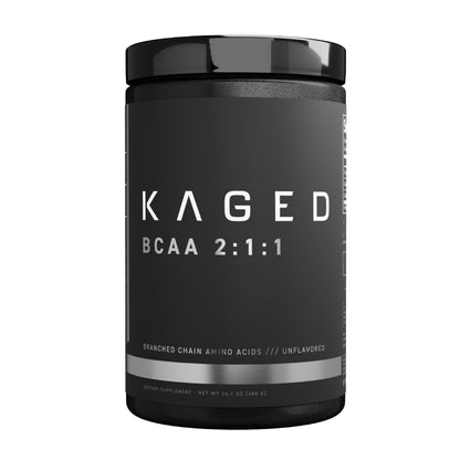 BCAA Powder – Kaged BCAAs, Fermented, Plant-Based, 5g Unflavored, 72 Servings