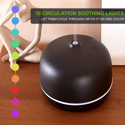 Kakoda Ceramic Essential Oil Diffuser – 500ml, Timed, Auto Shut-Off, Black