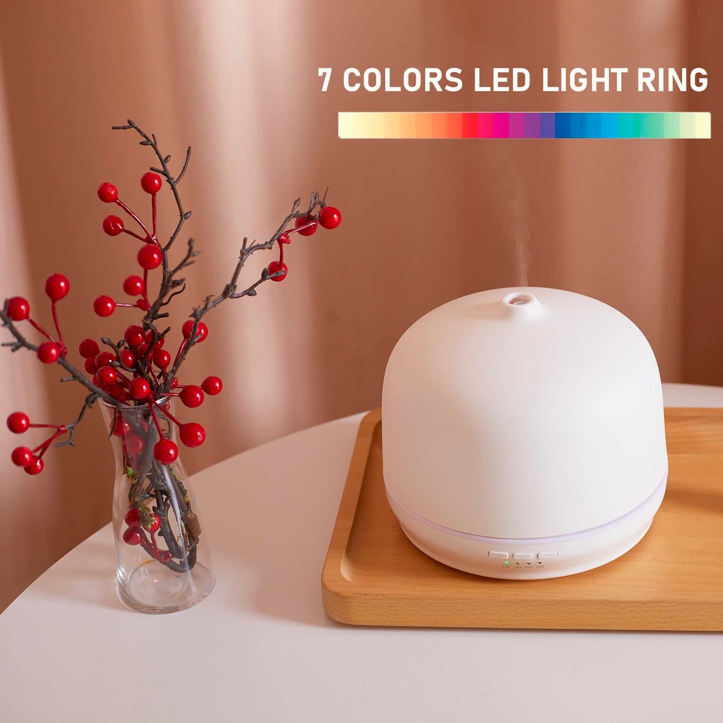 Kakoda Ceramic 500ml Essential Oil Diffuser – White | Large Room Ultrasonic Diffuser