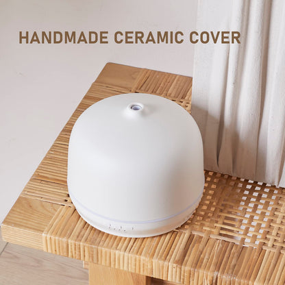 Kakoda Ceramic 500ml Essential Oil Diffuser – White | Large Room Ultrasonic Diffuser