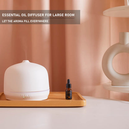 Kakoda Ceramic 500ml Essential Oil Diffuser – White | Large Room Ultrasonic Diffuser