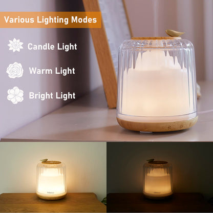 Kakoda Glass Dome Diffuser – 230ml Ultrasonic with Wood Base & Bluetooth Speaker