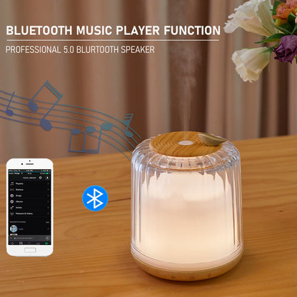 Kakoda Glass Dome Diffuser – 230ml Ultrasonic with Wood Base & Bluetooth Speaker