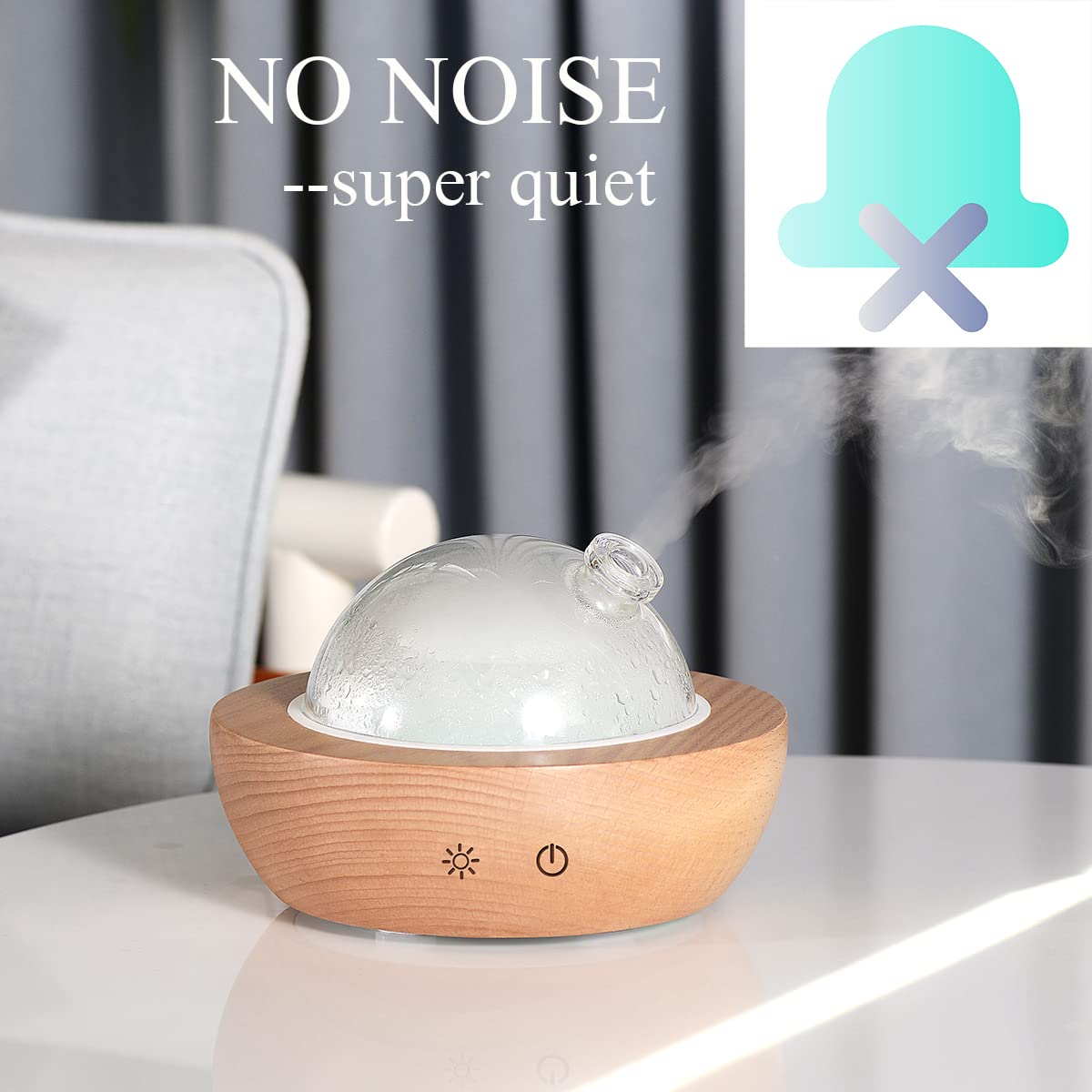 Kakoda Glass Essential Oil Diffuser – Real Wood Base, 7-Color LED, 2025 Upgrade