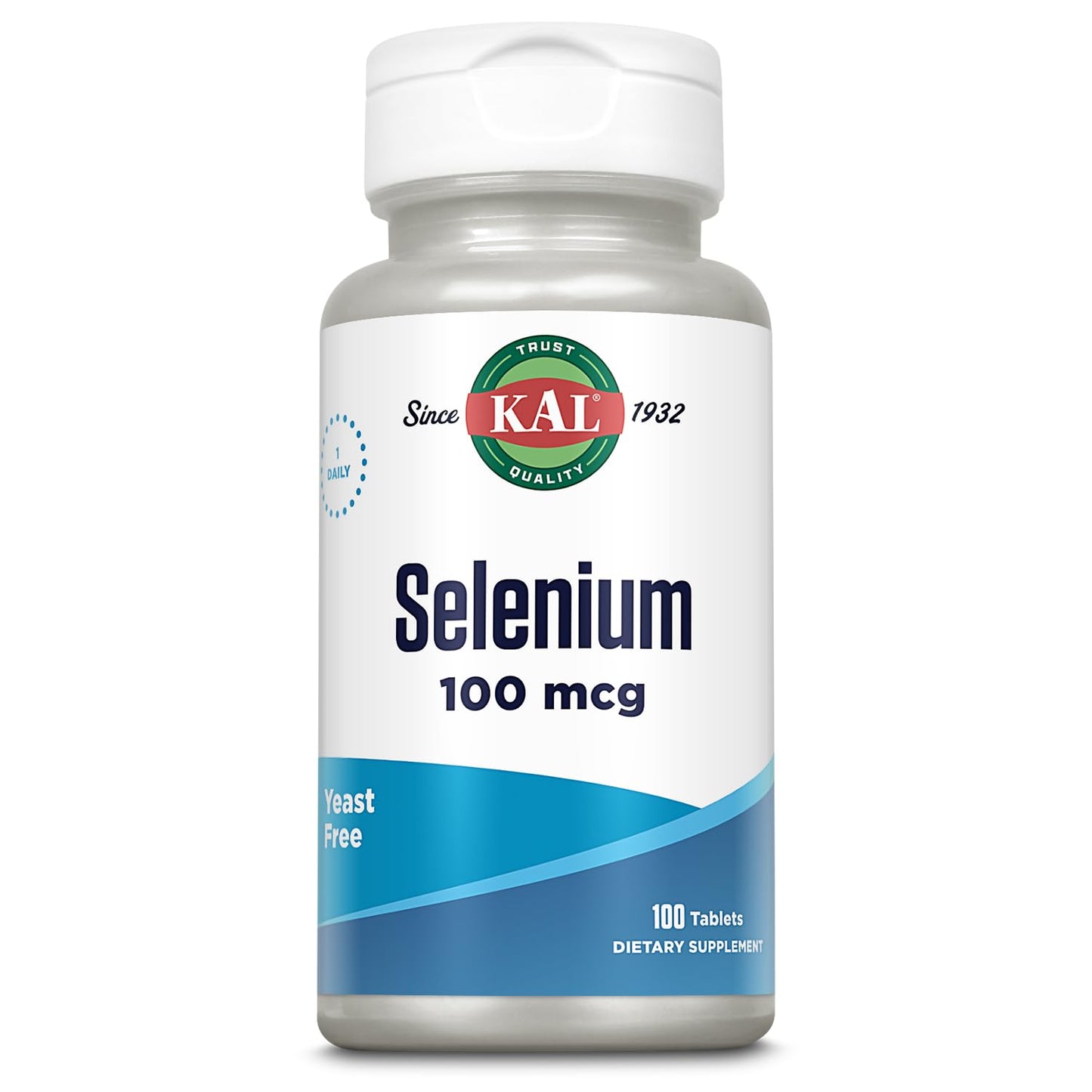 Kal 100 mcg Selenium Yeast Free Tablets - 100 Count