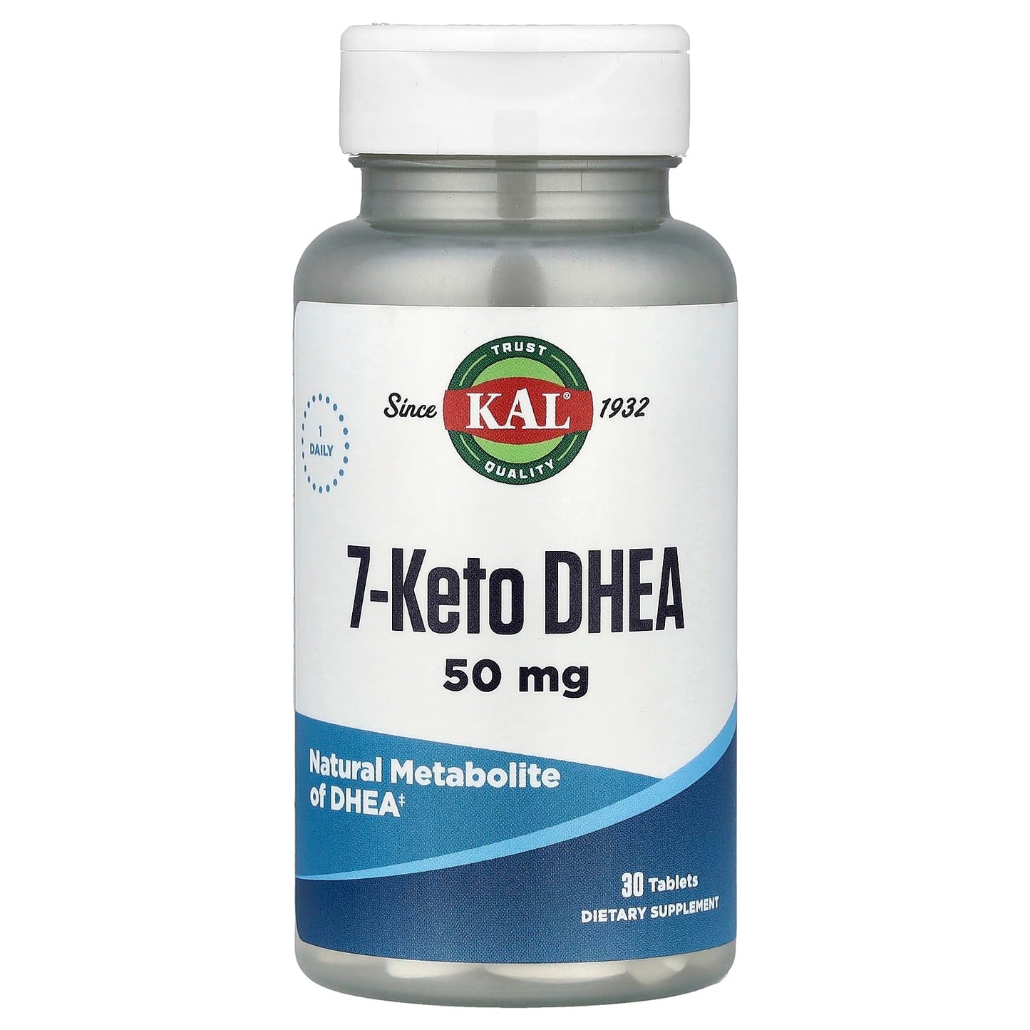 KAL 7 Keto DHEA 50 mg, 30 Count | Dietary Supplement