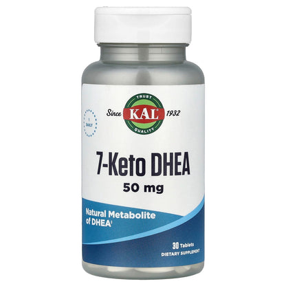 KAL 7 Keto DHEA 50 mg, 30 Count | Dietary Supplement