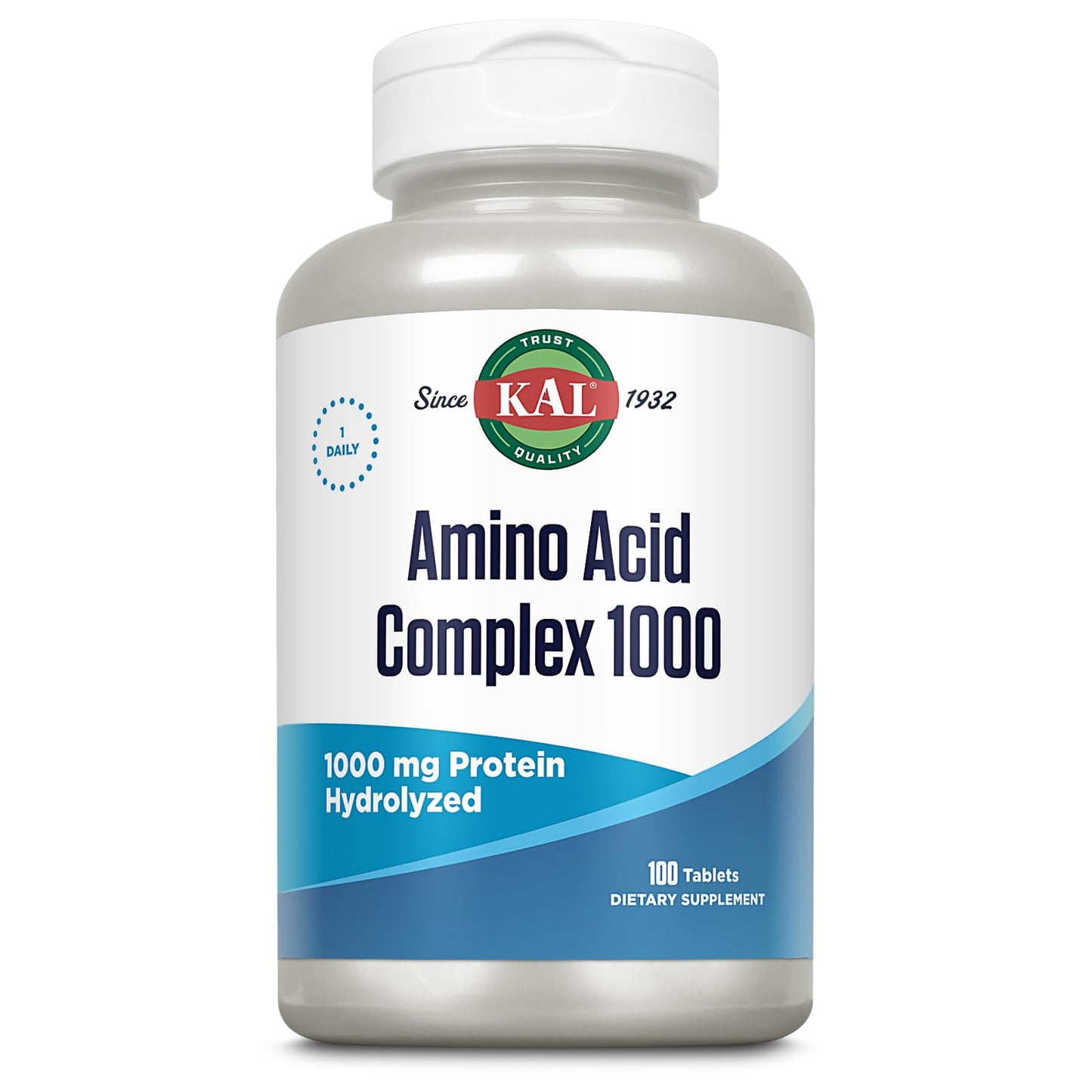 KAL Amino Acid Complex Tablets 1000 mg – 100 Count | Essential Amino Acids & BCAAs