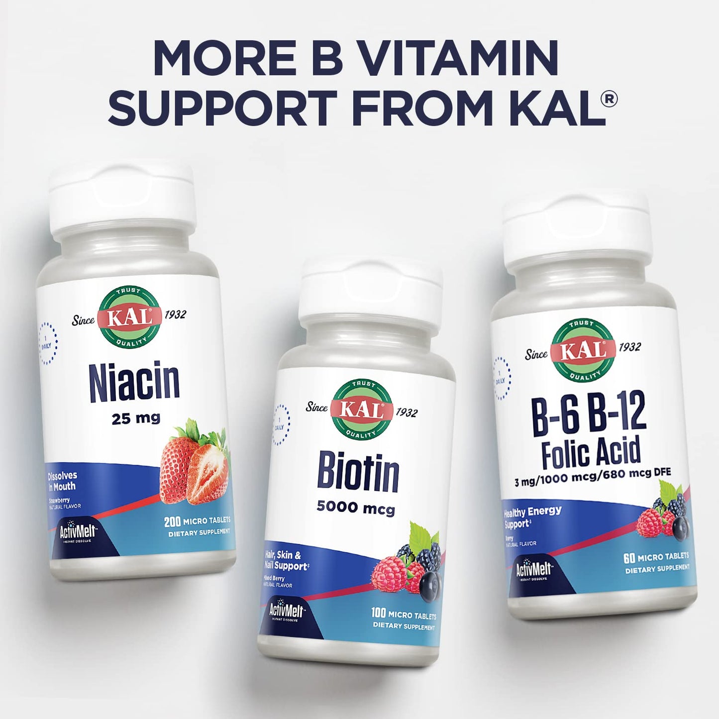 KAL B12 Adenosylcobalamin 1000mcg | Energy Support | Strawberry ActiveMelt
