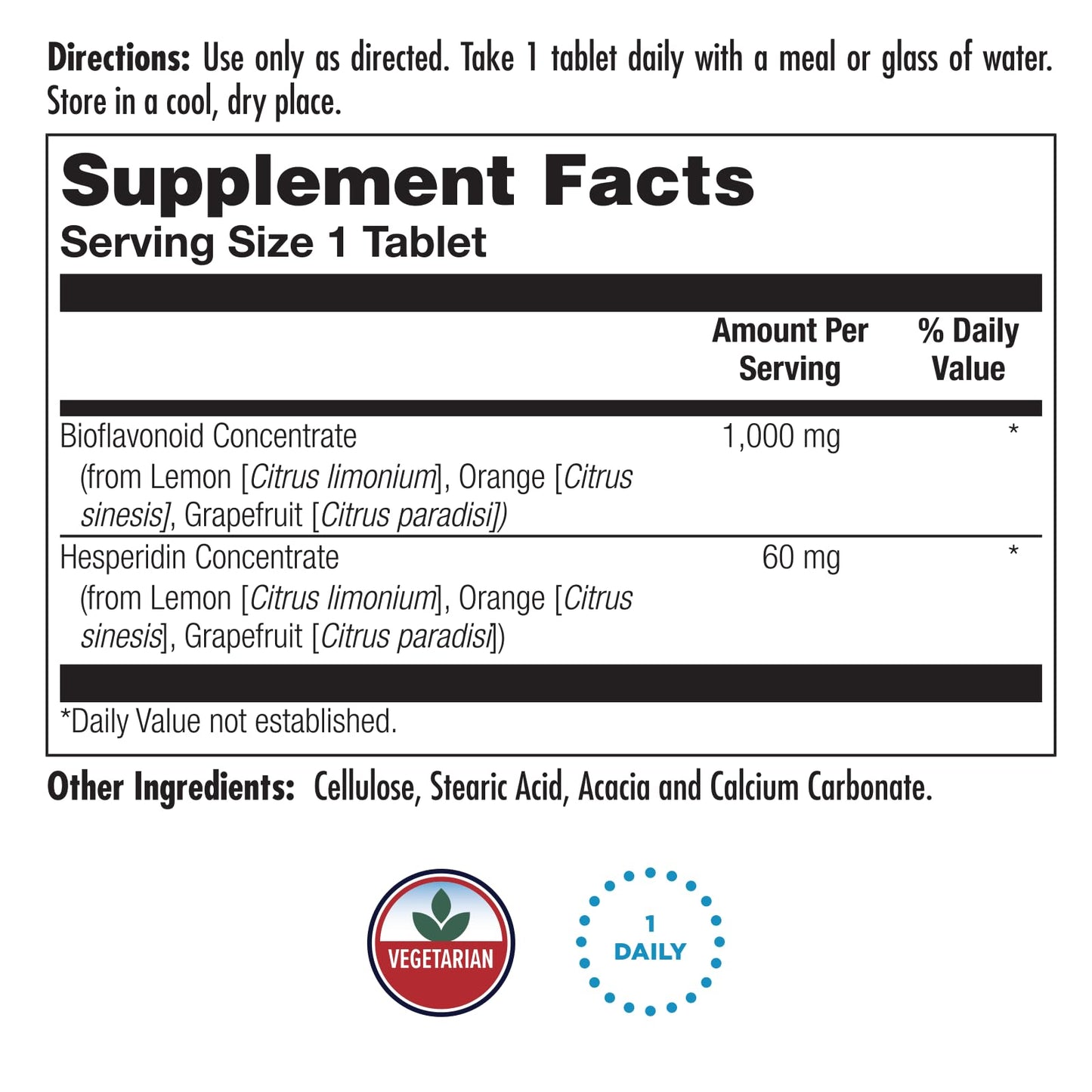 KAL Bioflavonoid 1000mg | 100 Count