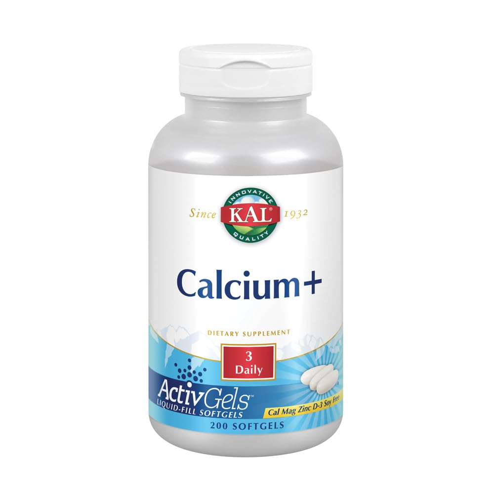 KAL Calcium Plus Tablets 1000 mg - 200 Count | Vegetarian