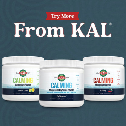 KAL Calming Magnesium Glycinate Powder – Citric Acid, Unflavored, 8.5 oz – Relaxation & Nerve Support