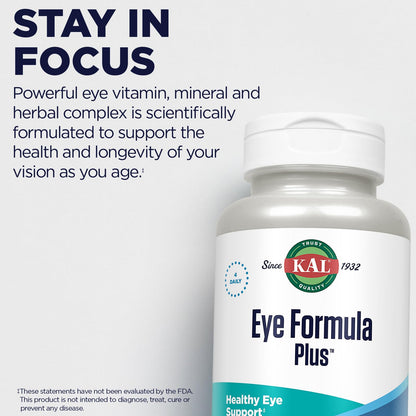KAL Eye Formula Plus – Eye Care & Vision Supplements with Lutein & Zeaxanthin