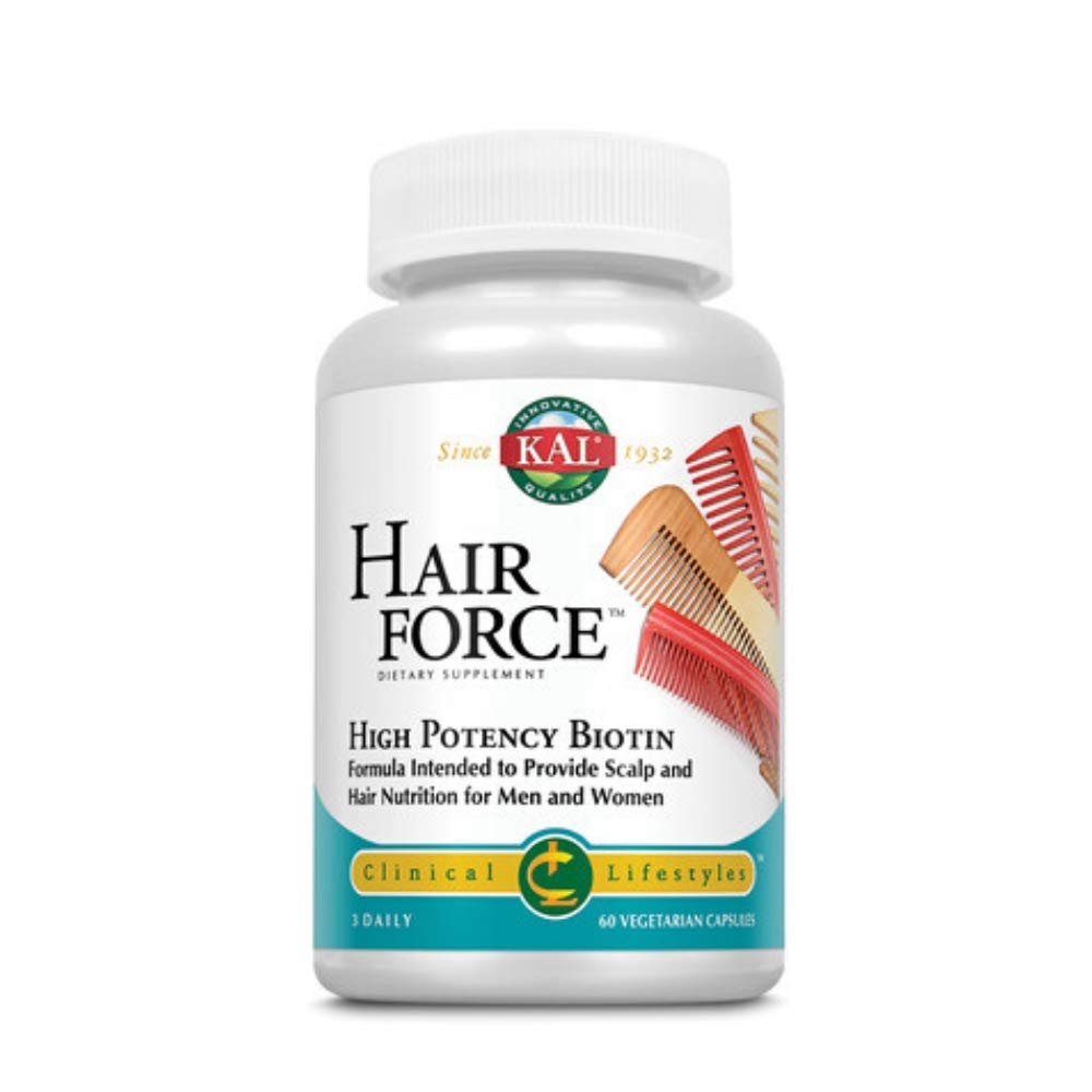 KAL Hair Force Veg Cap (Bottle Plastic) 60ct | Hair Vitamins & Supplements