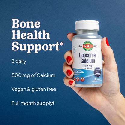 KAL Liposomal Calcium 500 mg – High-Absorption Calcium Supplement | Vegan, Gluten Free, No Soy