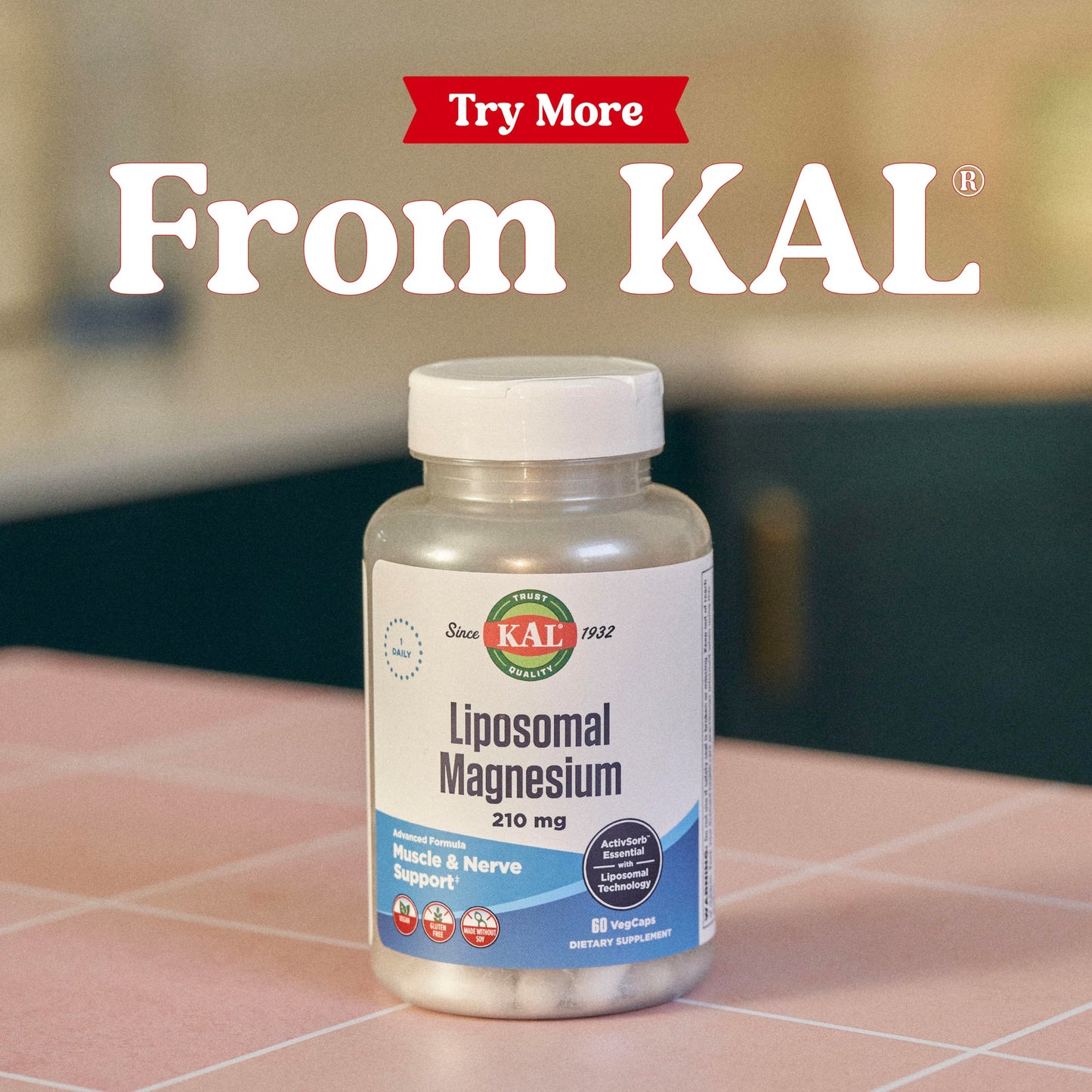 KAL Magnesium Chewables – Magnesium Citrate, Pineapple, 120 Tabs | Vegan