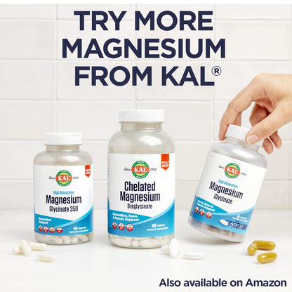 KAL Magnesium Citrate 400mg – Fast-Acting ActivTabs, Vegan & Gluten Free