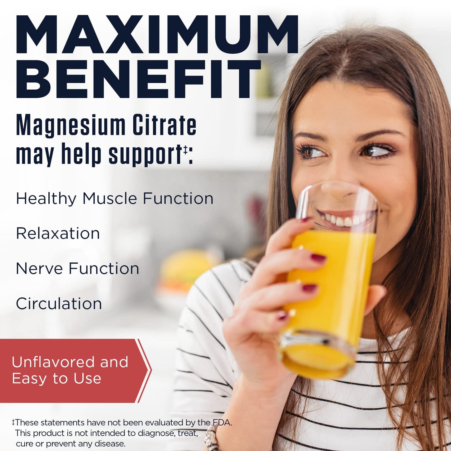 KAL Magnesium Citrate 600 mg ActivMix Instant Powder – Muscle Function, Relaxation, Vegan & Gluten Free