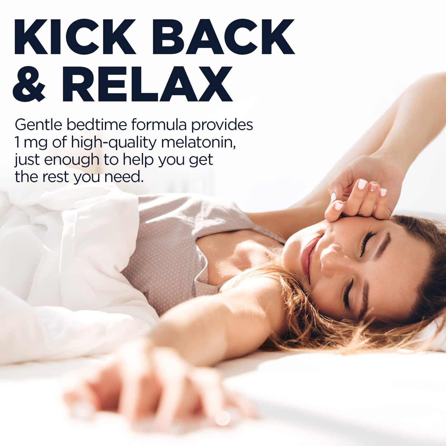 KAL Melatonin 1 mg Sleep Aid – Fast Acting, Vegan and Gluten Free