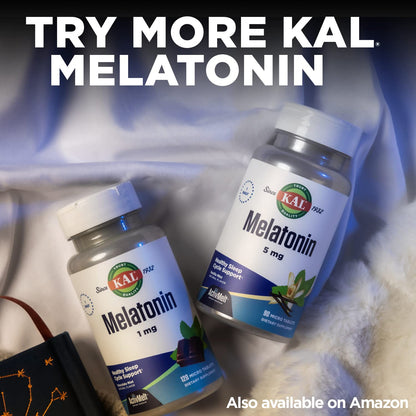KAL Melatonin 1 mg Sleep Aid – Fast Acting, Vegan and Gluten Free