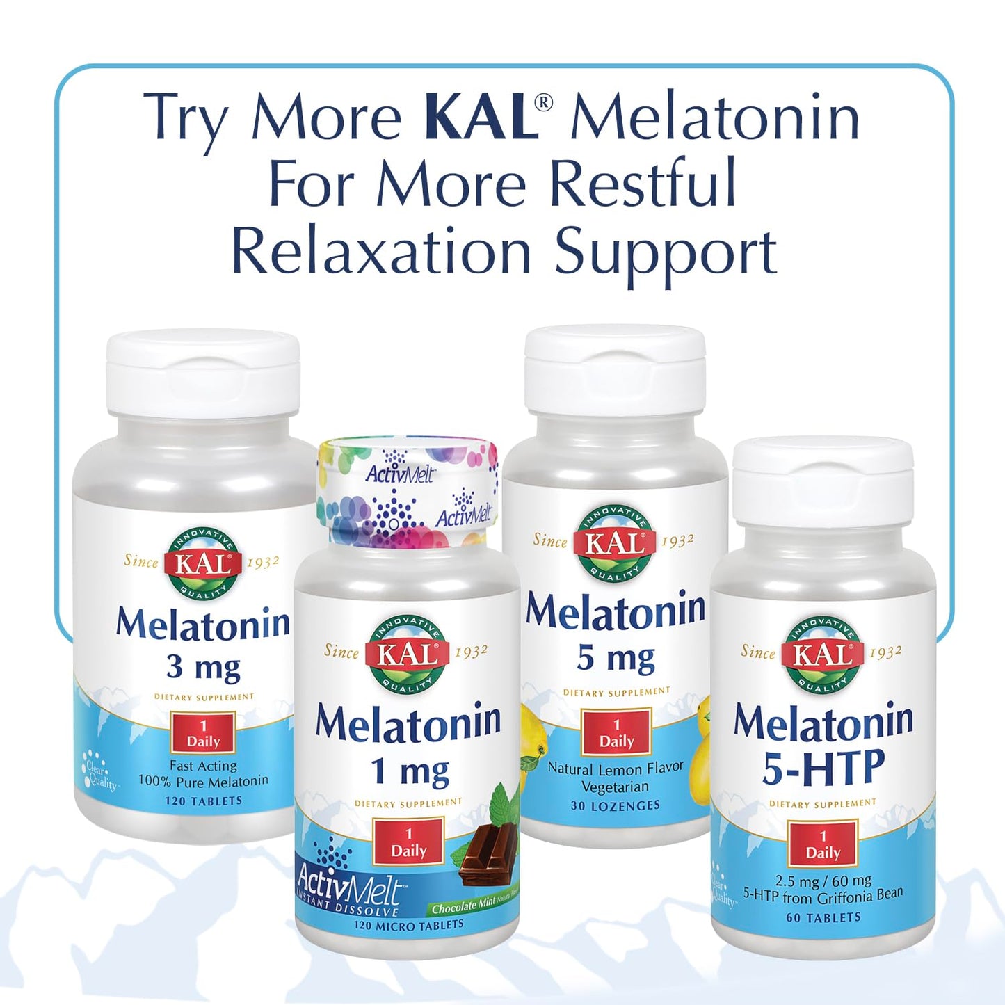 KAL Melatonin 5 mg Sleep Aid – 90 Veg Micro Tablets, Vanilla Mint