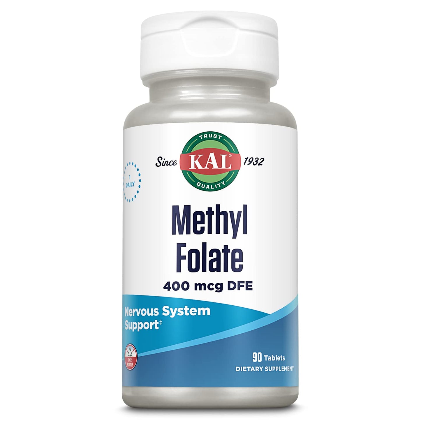 KAL Methyl Folate 400 mcg DFE | 5-MTHF B9 | Heart & Brain Support