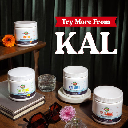 KAL Mood Magnesium Powder with L-Theanine – Mandarin Flavor | Relaxation & High Absorption (40 Servings, 9.8 oz)