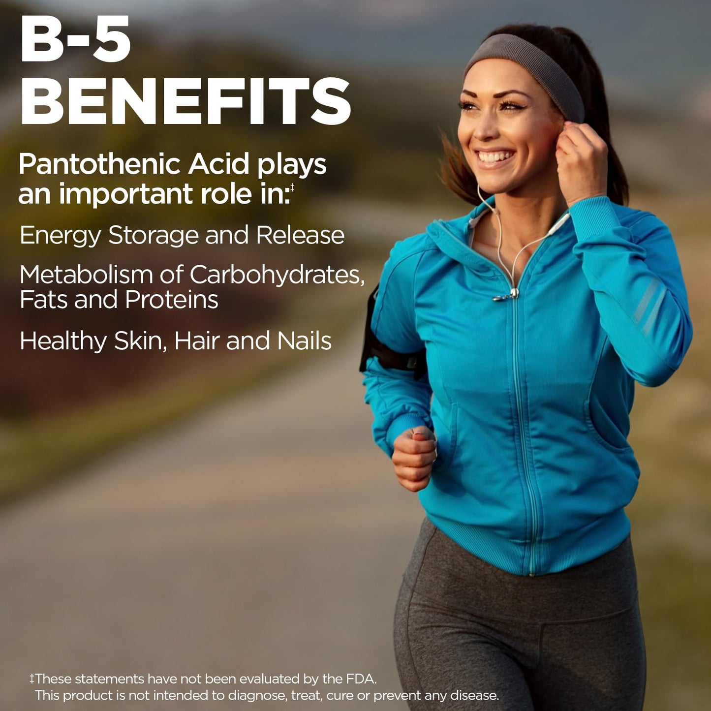 KAL Pantothenic Acid 1000mg - Sustained Release Vitamin B5 for Energy & Metabolism | Vegan