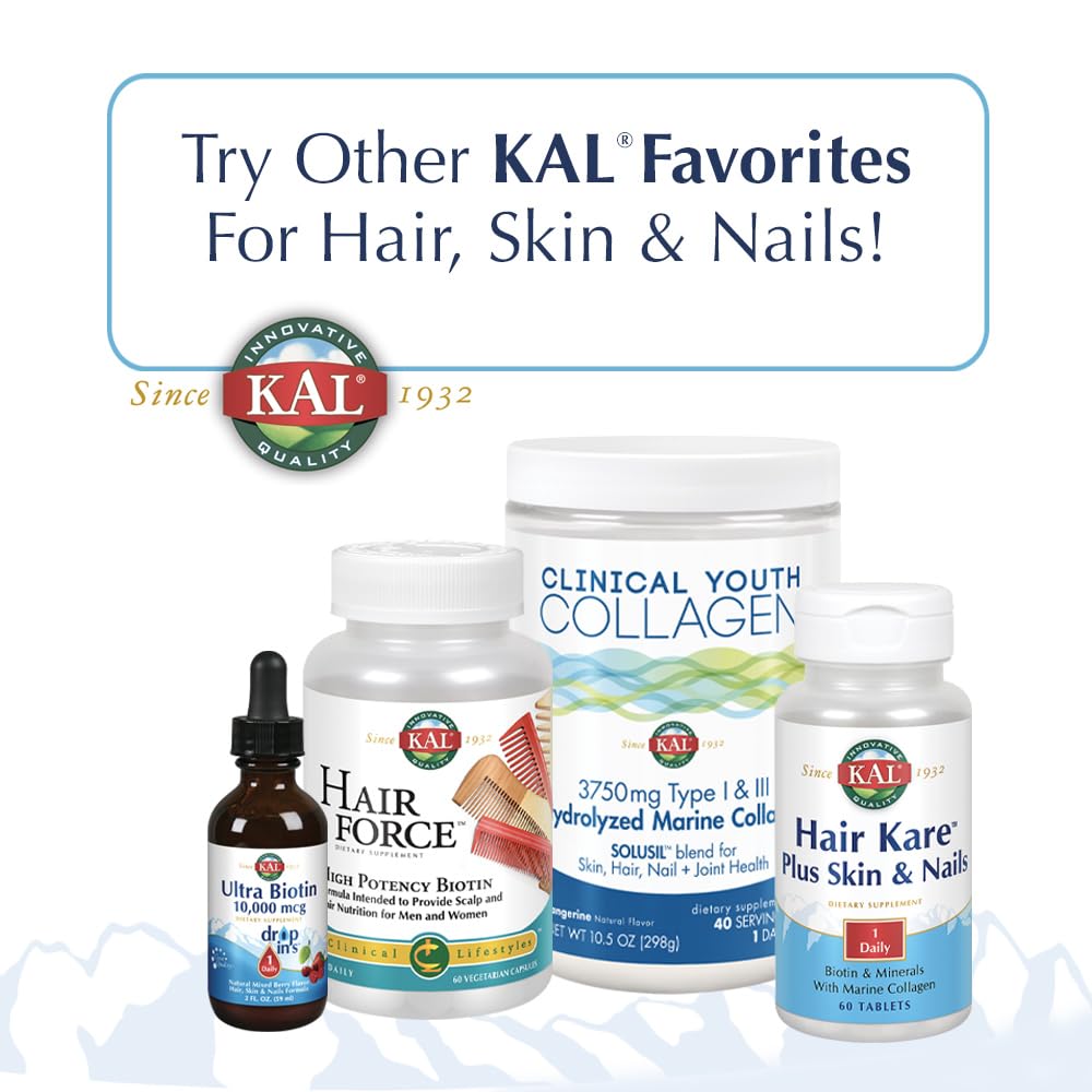 KAL Super Silica Plus - 60 Tablets | Supports Skin & Hair Health