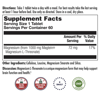 KAL Think Magnesium L-Threonate 2000 mg | Brain Health, Learning & Memory