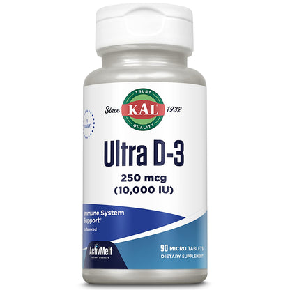 KAL Ultra Vitamin D3 250 mcg (10000 IU) – High Potency D3, Immune Support, Bone Health | ActivMelt