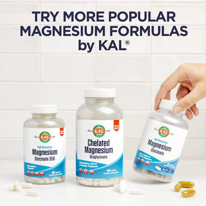 KAL Vitamin D3 & Magnesium Glycinate – Enhanced Absorption Formula with BioPerine for Bone, Muscle & Immune Support | Non-GMO, Gluten Free, 45 Servings, 90 VegCaps