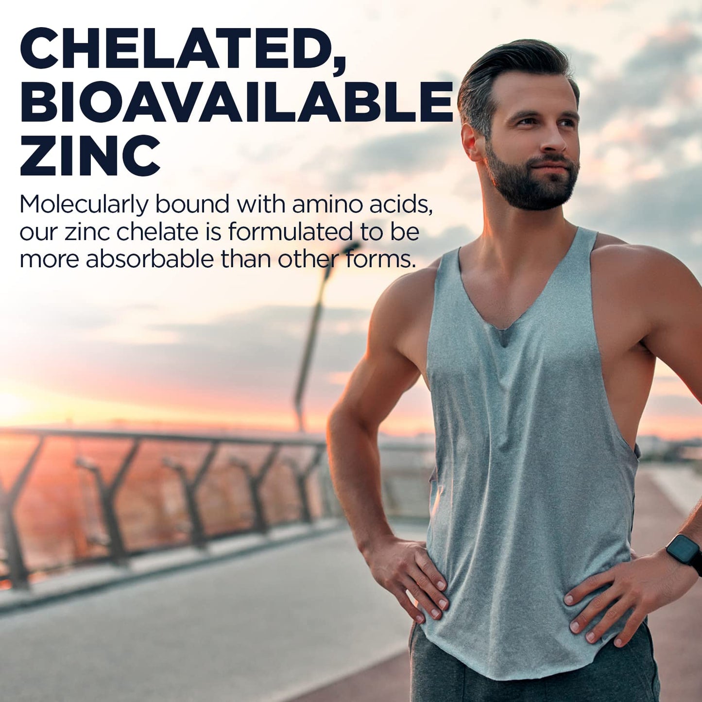 KAL Zinc 15+ with Betaine HCl & Trace Minerals | Chelated, Vegetarian, 100 Tablets
