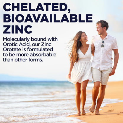 KAL Zinc Orotate 30mg – Sustained Release Zinc Tablets for Immune Support | Vegan & Gluten Free